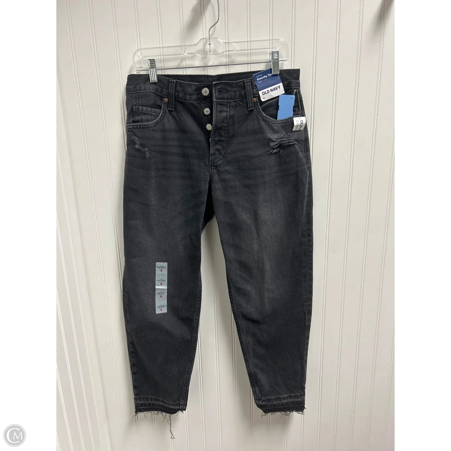 Jeans Straight By Old Navy In Black Denim, Size: 6
