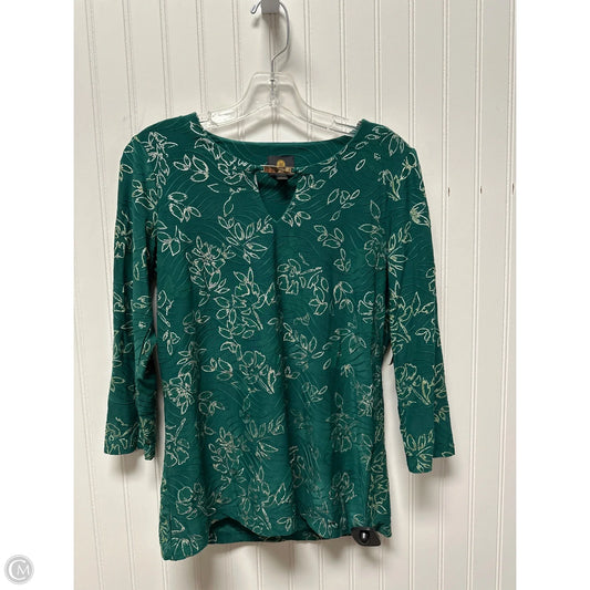 Top Long Sleeve By Jm Collections In Green, Size: S
