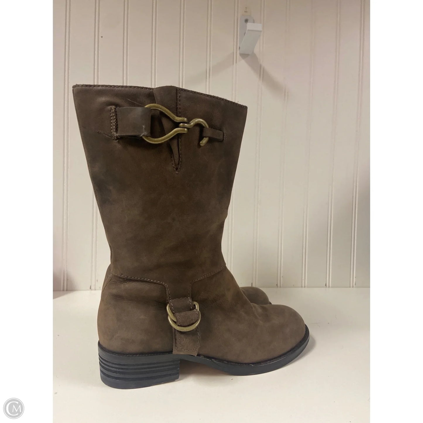 Boots Ankle Heels By Cole-haan In Brown, Size: 6.5