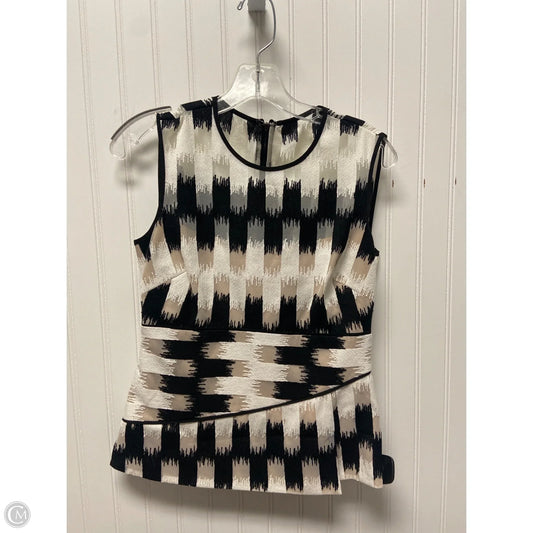 Top Sleeveless By Bcbgmaxazria In Black & White, Size: S
