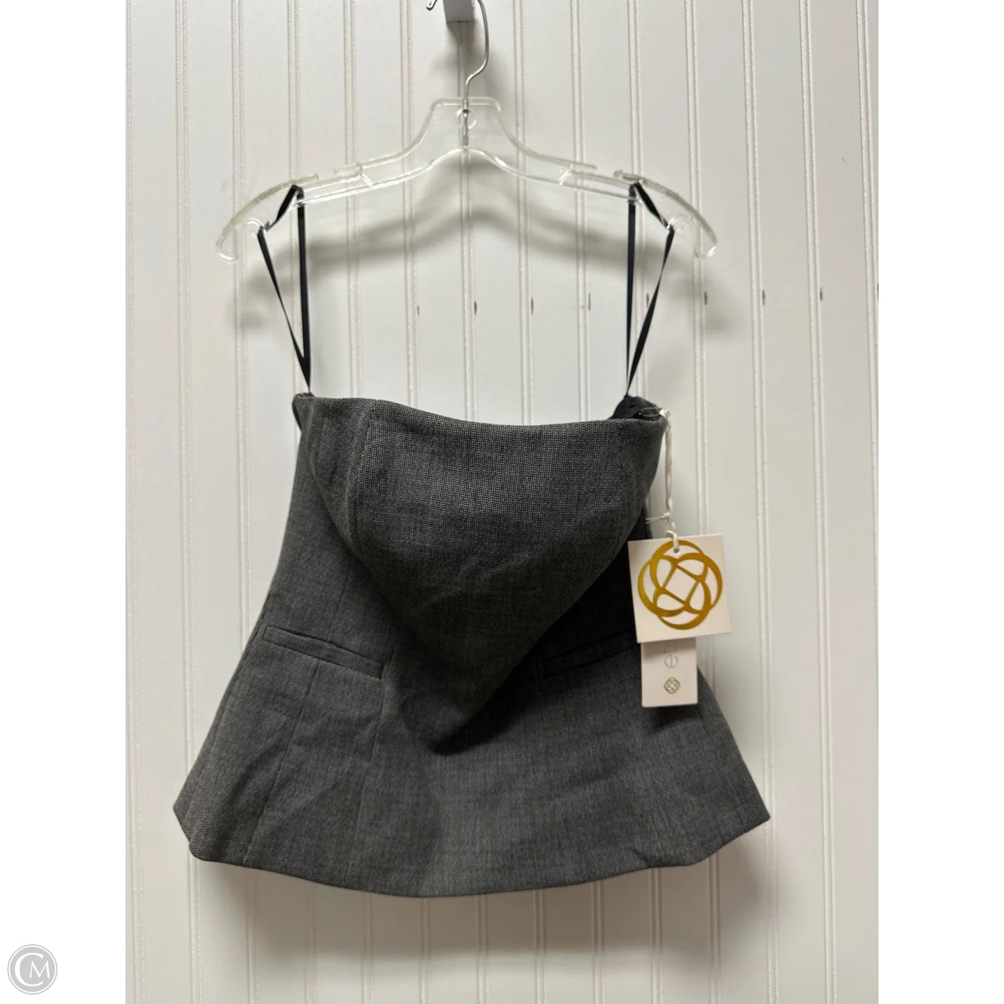 Top Sleeveless By Etcetra In Grey, Size: M