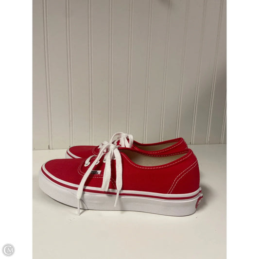 Shoes Sneakers By Vans In Red, Size: 7