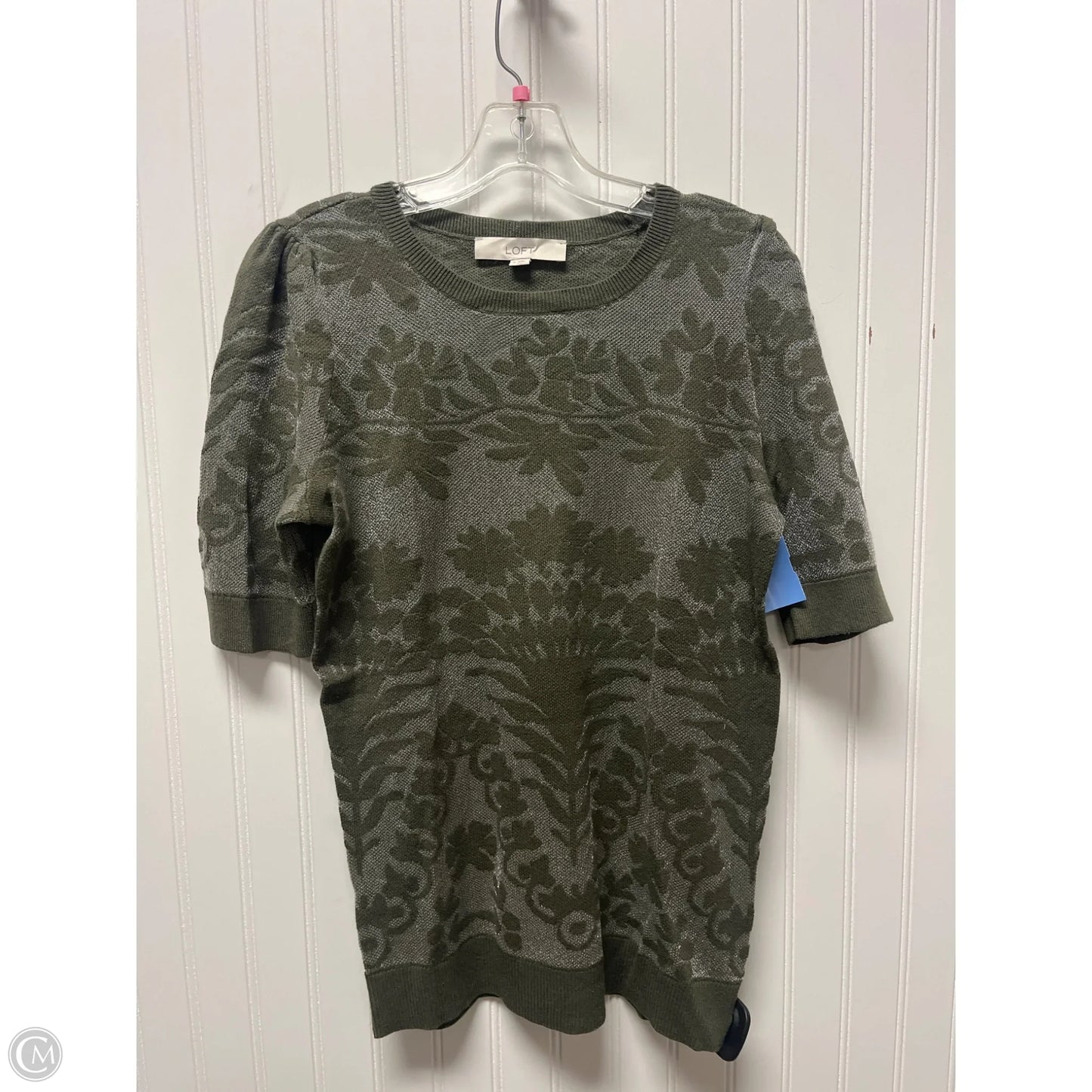 Sweater Short Sleeve By Loft In Green, Size: S