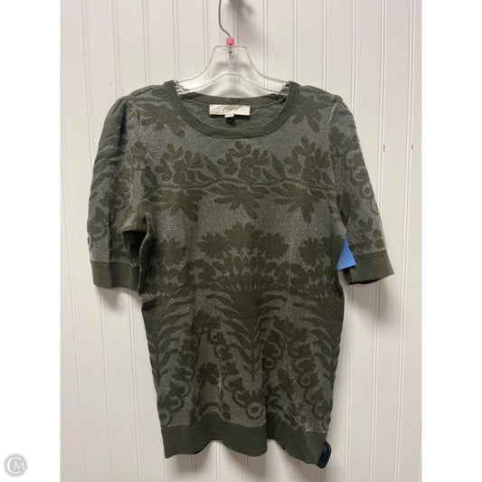 Sweater Short Sleeve By Loft In Green, Size: S