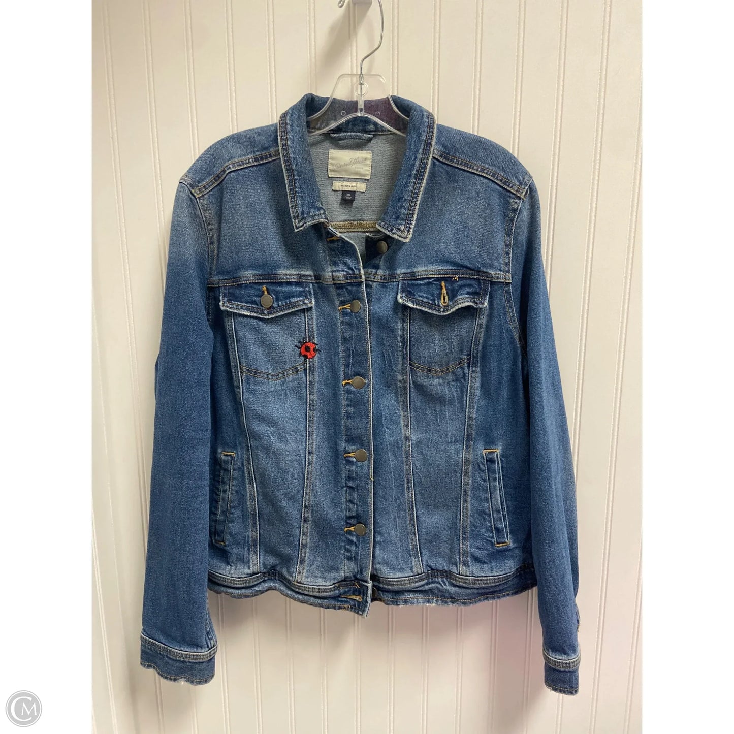 Jacket Denim By Universal Thread In Blue Denim, Size: 1x