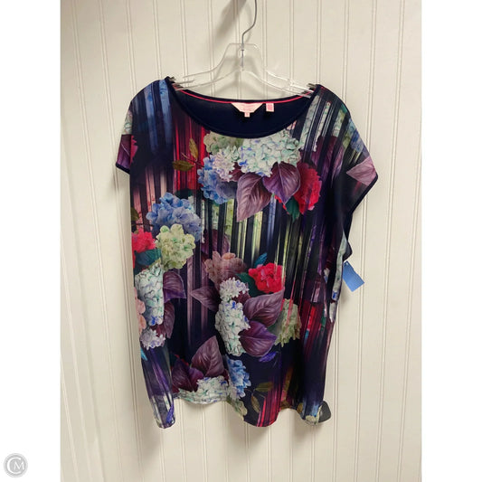 Top Short Sleeve By Ted Baker In Navy, Size: Xl