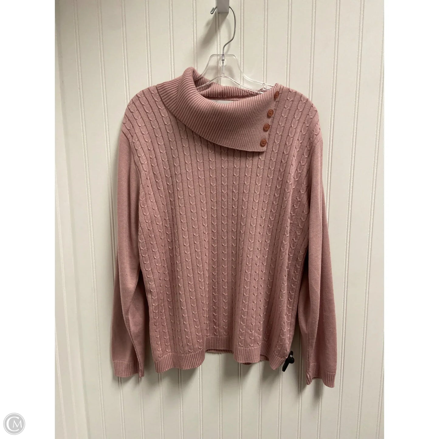 Sweater By Alfred Dunner In Pink, Size: L