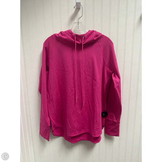 Athletic Top Long Sleeve Hoodie By Mono B In Pink, Size: M