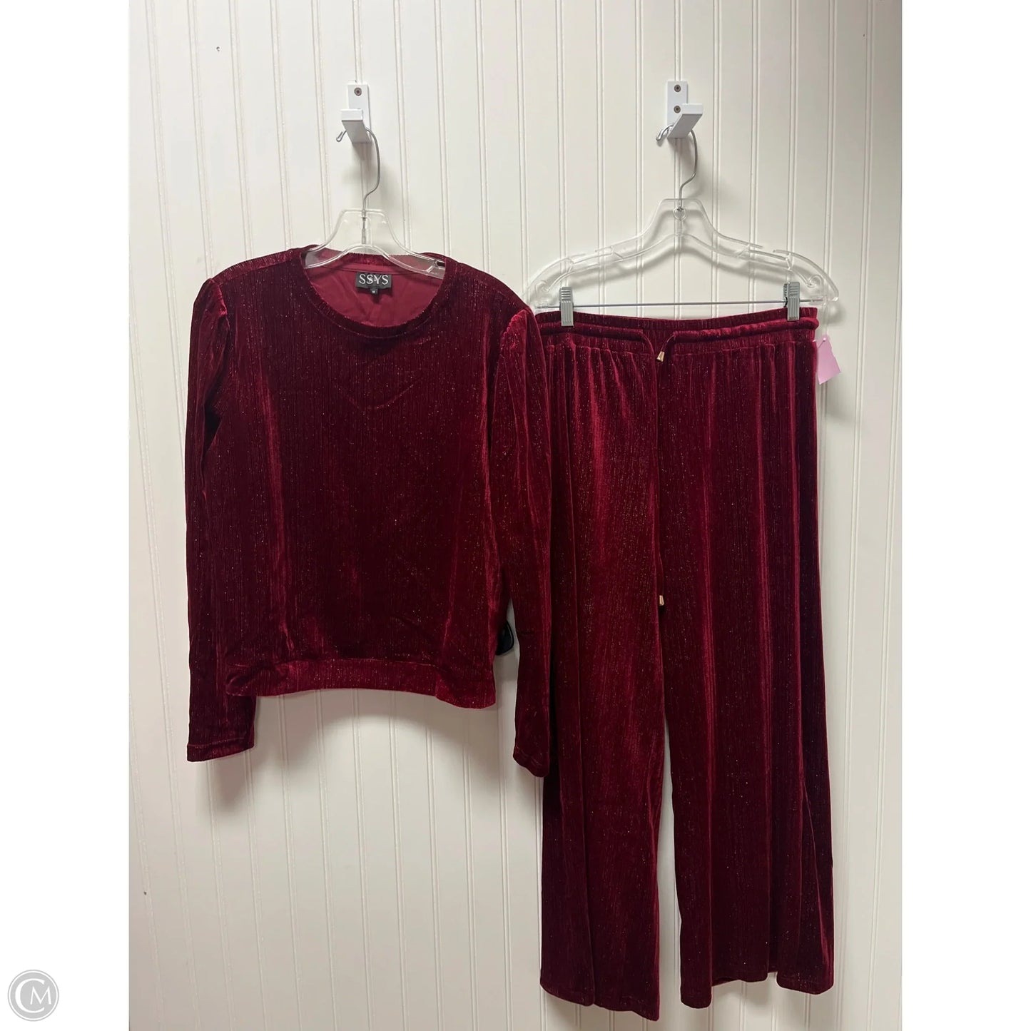 Pants Set 2pc By Clothes Mentor In Red, Size: M