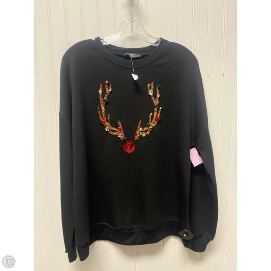 Sweater By Clothes Mentor In Black, Size: L
