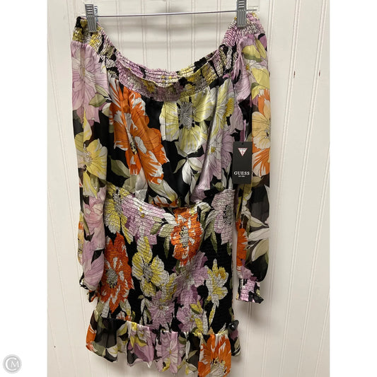 Dress Casual Short By Guess In Floral Print, Size: S