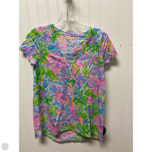 Top Short Sleeve Designer By Lilly Pulitzer In Multi-colored, Size: Xxs
