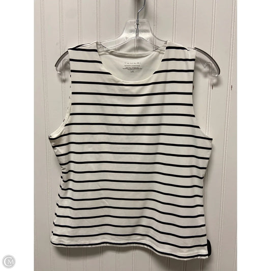 Top Sleeveless Basic By Tahari In Striped Pattern, Size: L