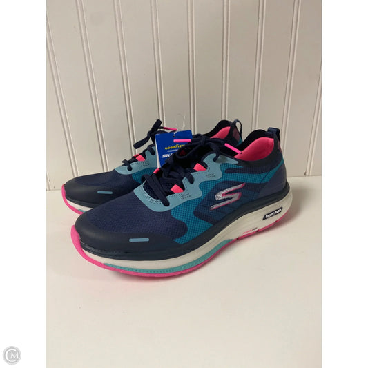 Shoes Athletic By Skechers In Blue & Pink, Size: 8.5
