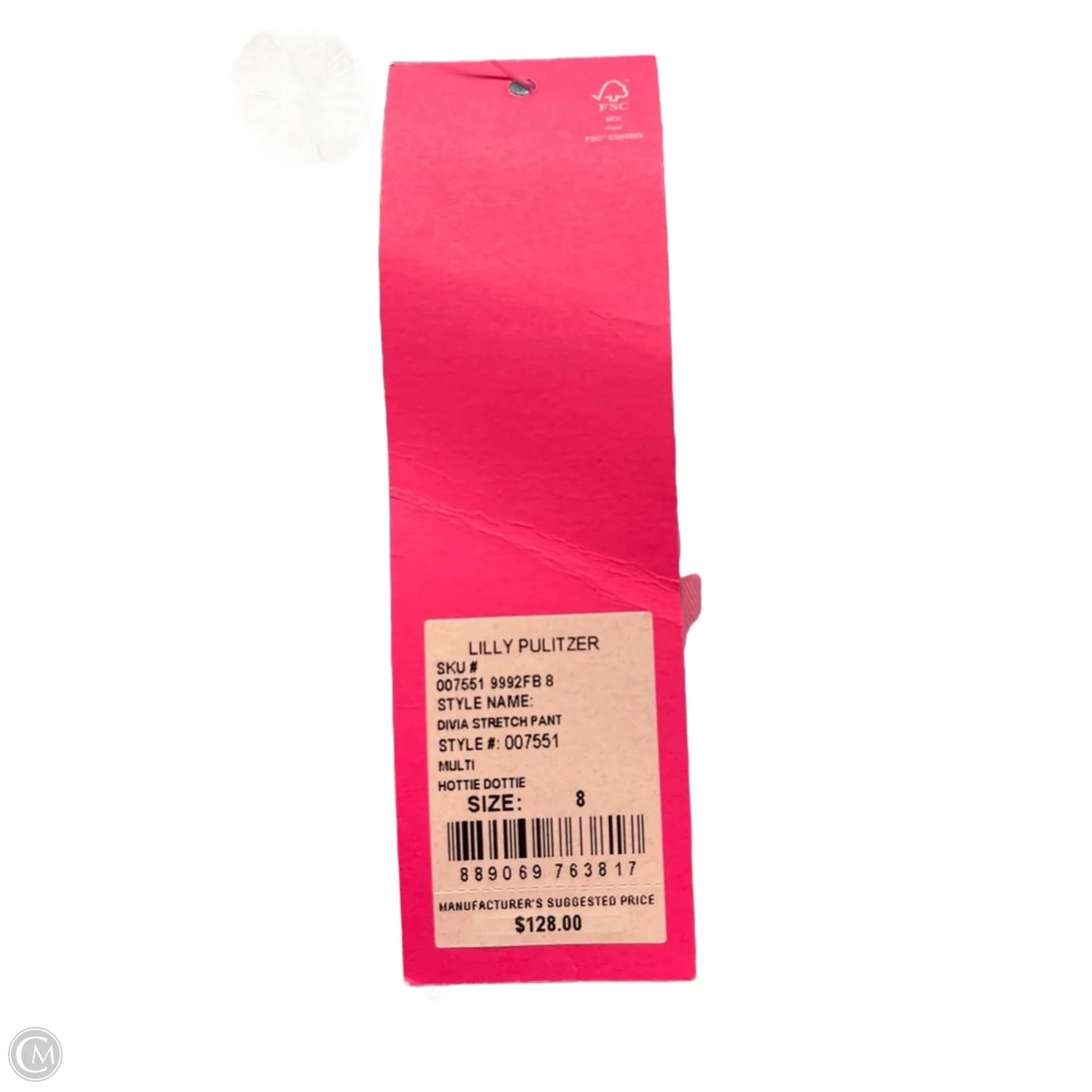 Pants Designer By Lilly Pulitzer In Blue & Pink, Size: 8