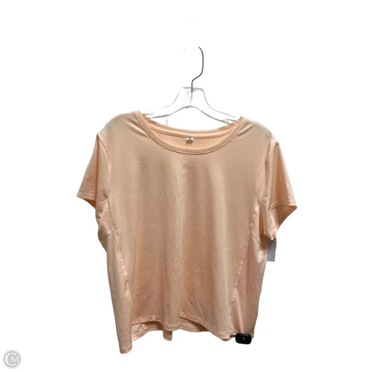 Athletic Top Short Sleeve By Rbx In Orange, Size: M