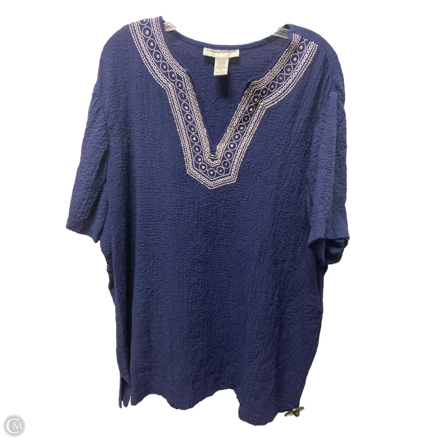 Top Short Sleeve By Catherines In Blue, Size: 2x