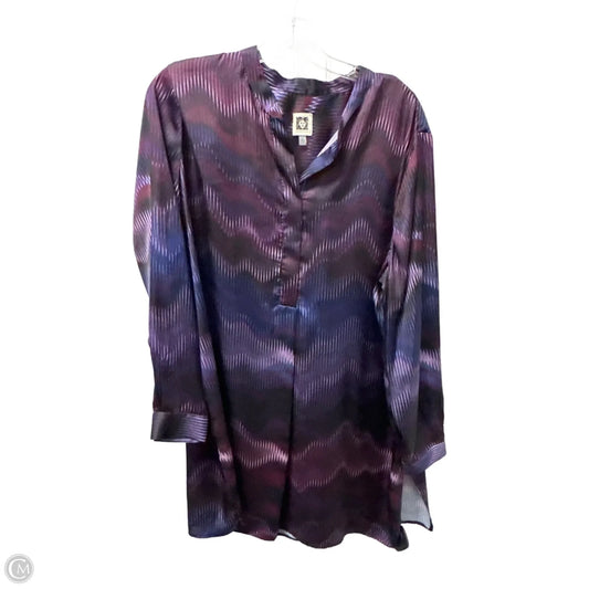 Top Long Sleeve By Anne Klein In Purple, Size: Xl