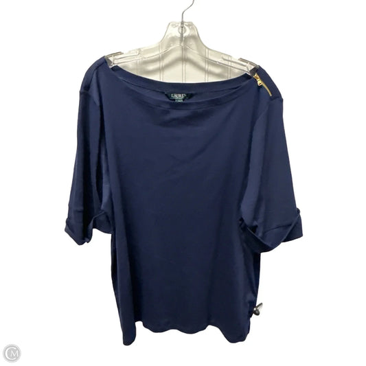 Top Short Sleeve Basic By Ralph Lauren In Blue, Size: 3x