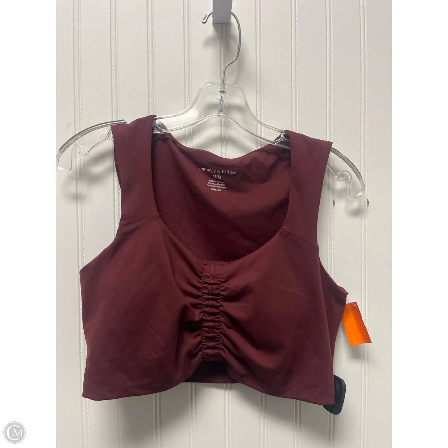Athletic Bra By Clothes Mentor In Maroon, Size: M