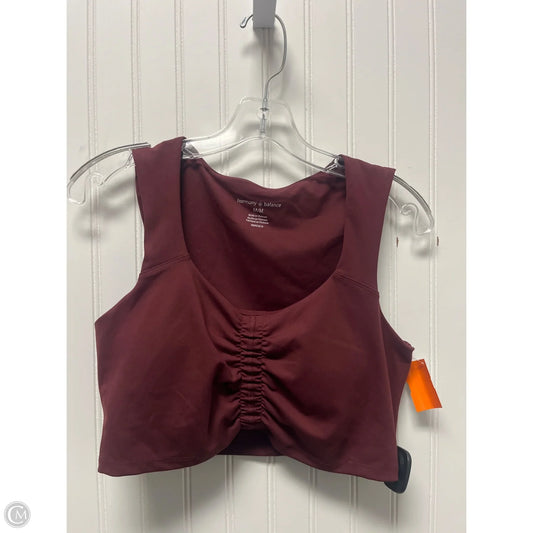Athletic Bra By Clothes Mentor In Maroon, Size: M