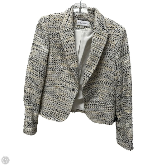 Blazer By Calvin Klein In Black & Cream, Size: S