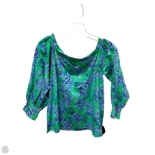 Top Long Sleeve Designer By Lilly Pulitzer In Green, Size: S