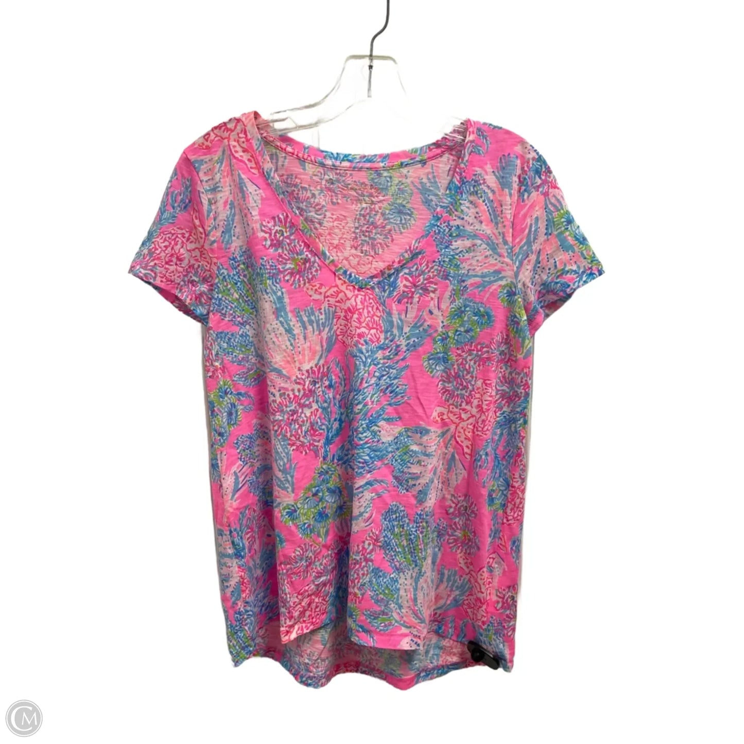 Top Short Sleeve Designer By Lilly Pulitzer In Pink, Size: S