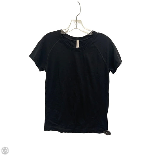 Athletic Top Short Sleeve By Athleta In Black, Size: M