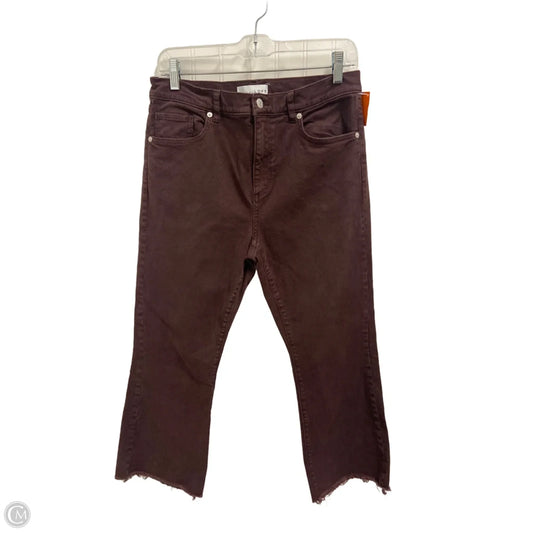 Jeans Cropped By Loft In Purple, Size: 8