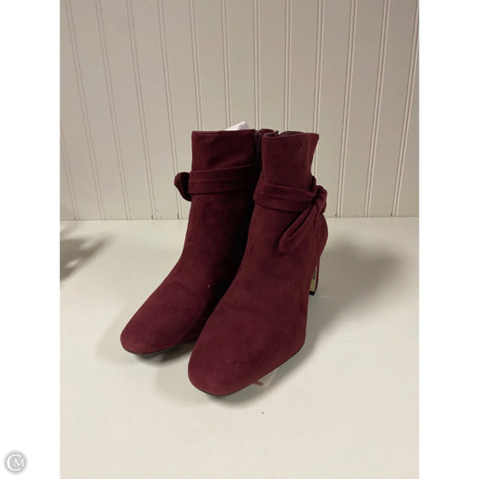 Boots Ankle Heels By Alex Marie In Purple, Size: 7