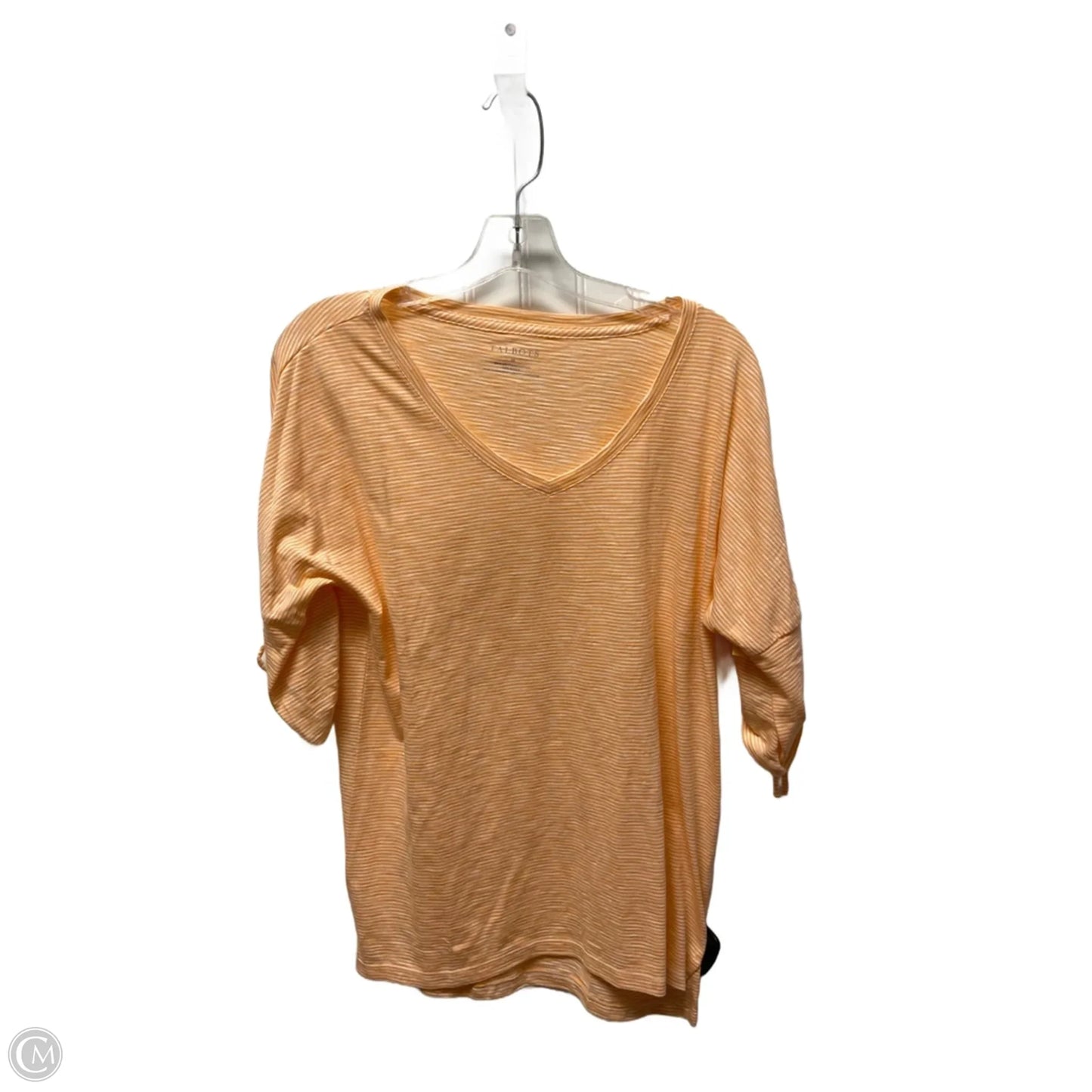 Top Short Sleeve Basic By Talbots In Orange, Size: M