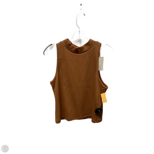 Top Sleeveless Basic By A New Day In Brown, Size: L