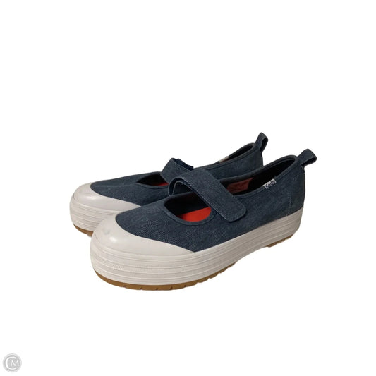 Shoes Flats By Keds In Blue Denim, Size: 10