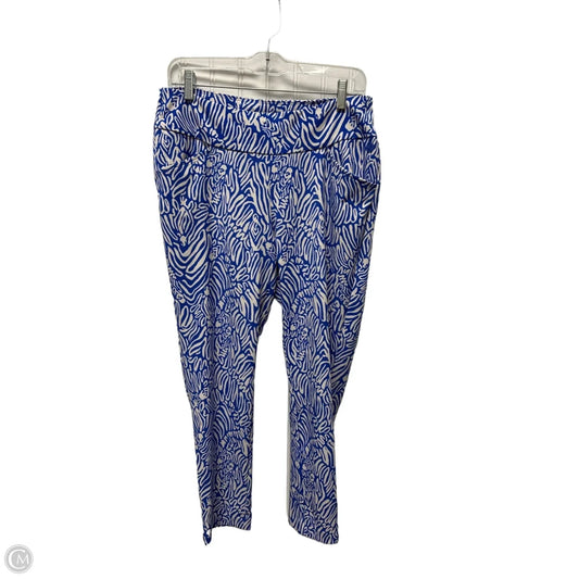 Pants Designer By Lilly Pulitzer In Blue & White, Size: 10