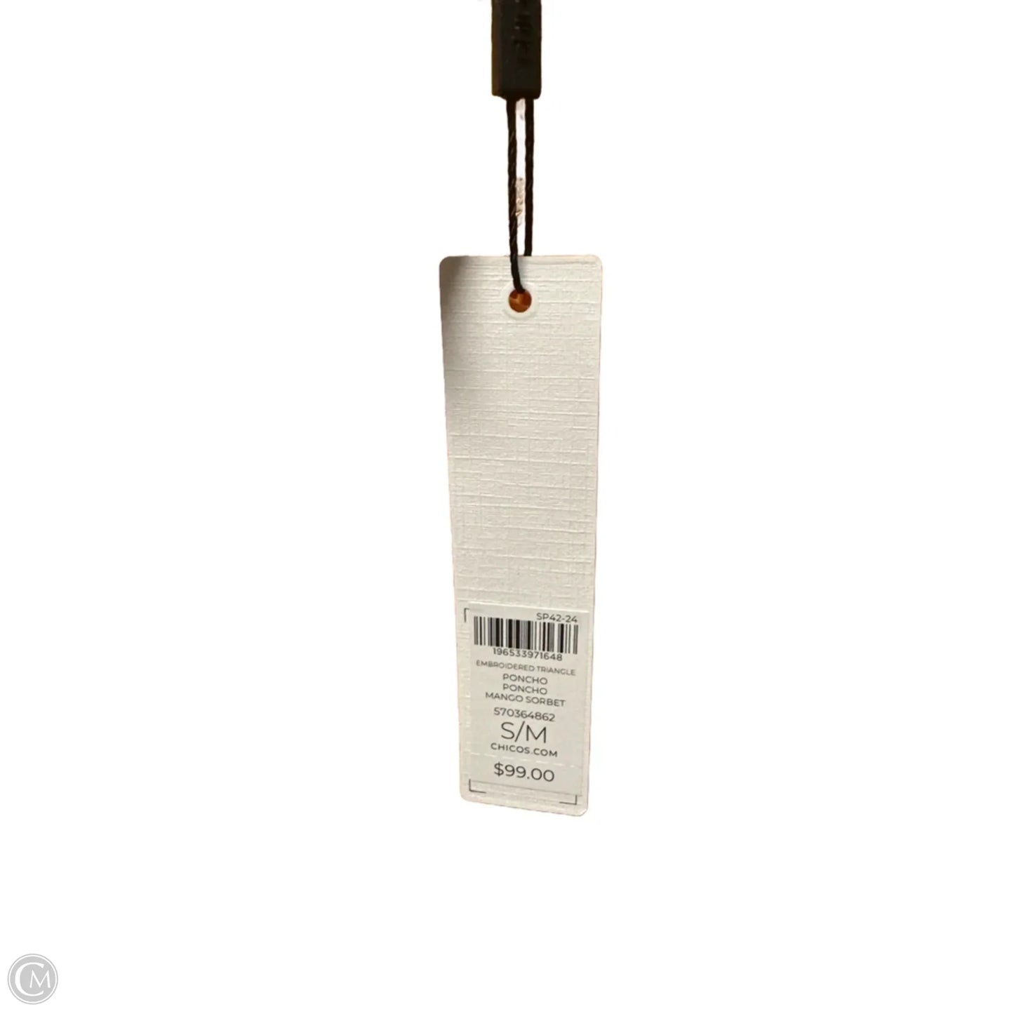 Poncho By Chicos In Orange, Size: M