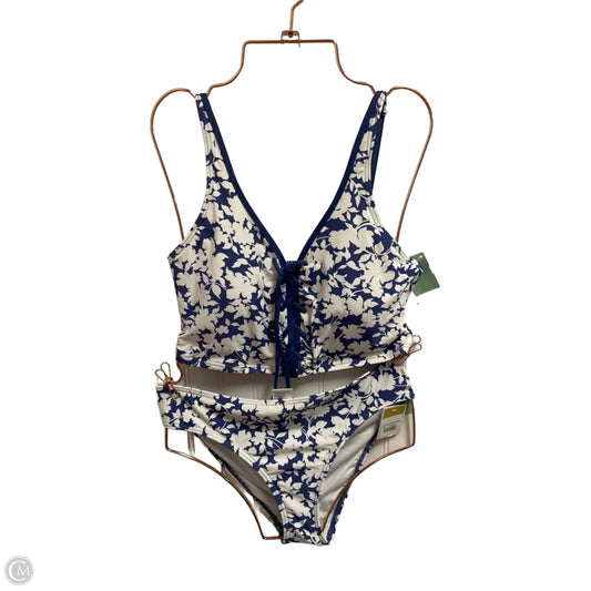 Swimsuit 2pc By Michael By Michael Kors In Blue & White, Size: L