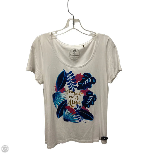 Top Short Sleeve By Tommy Bahama In White, Size: L