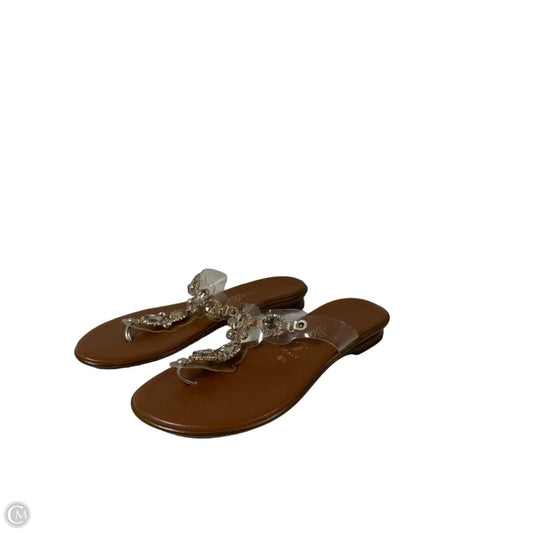 Sandals Flip Flops By Clothes Mentor In Brown, Size: 6.5