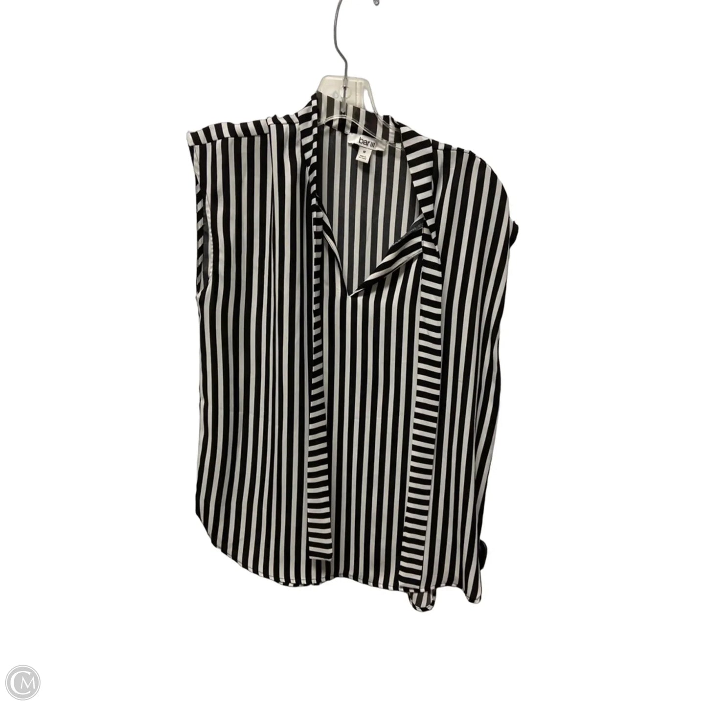 Top Sleeveless By Bar Iii In Striped Pattern, Size: M
