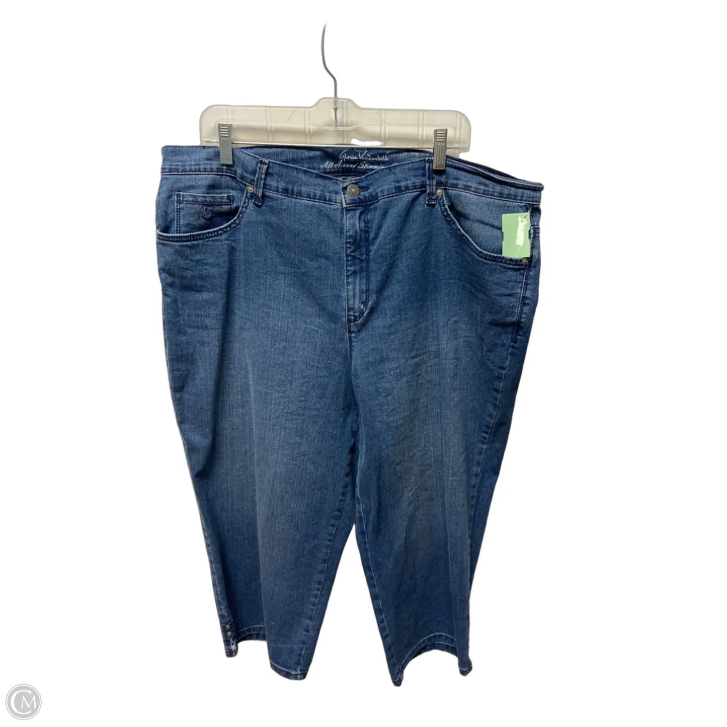 Capris By Gloria Vanderbilt In Blue Denim, Size: 20