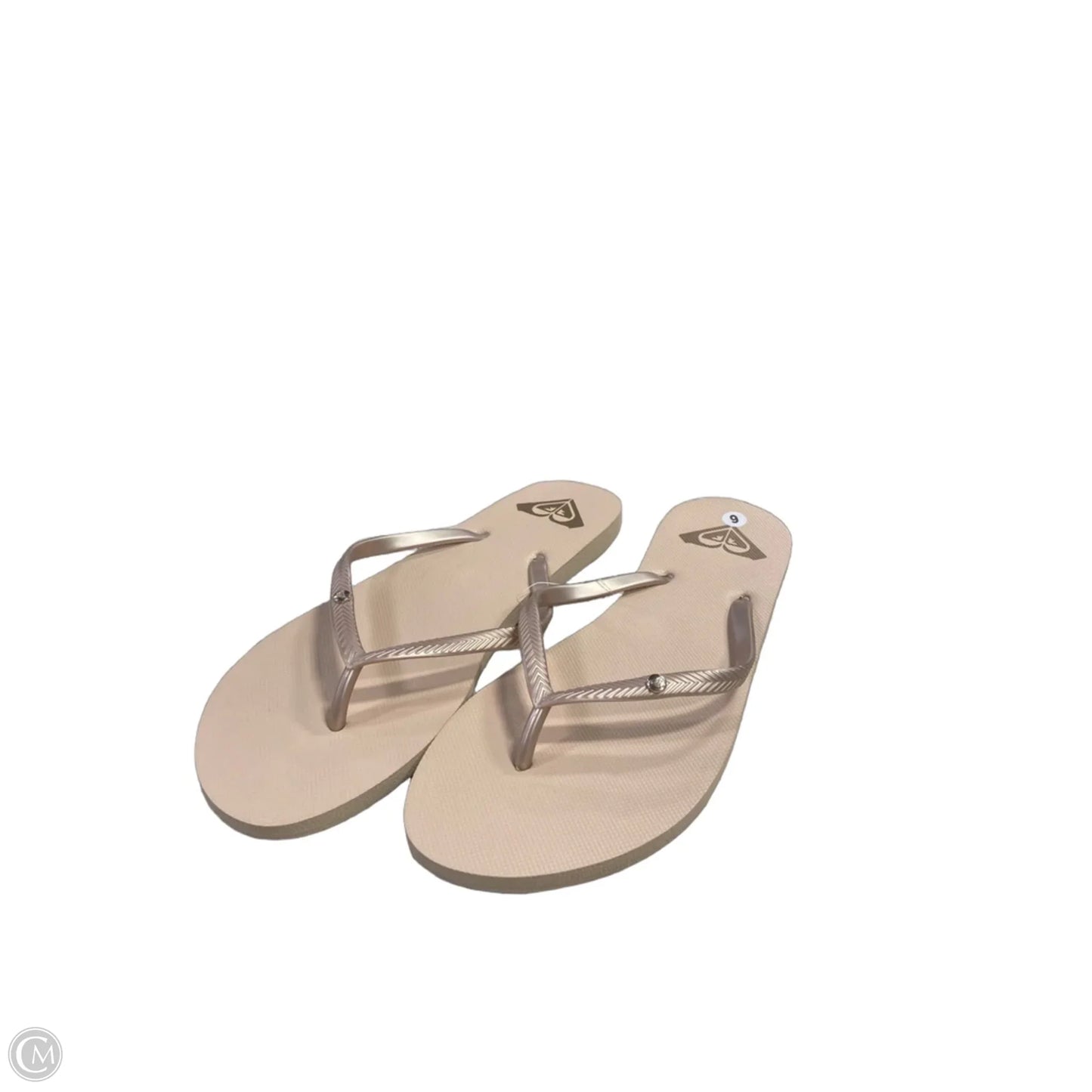 Sandals Flip Flops By Roxy In Beige, Size: 9