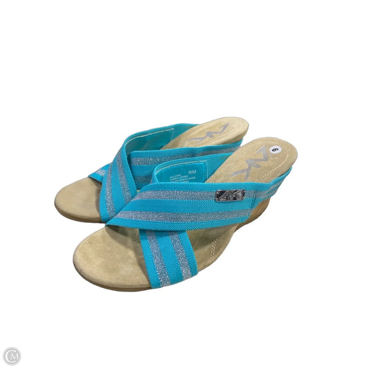 Sandals Heels Wedge By Anne Klein In Blue, Size: 9