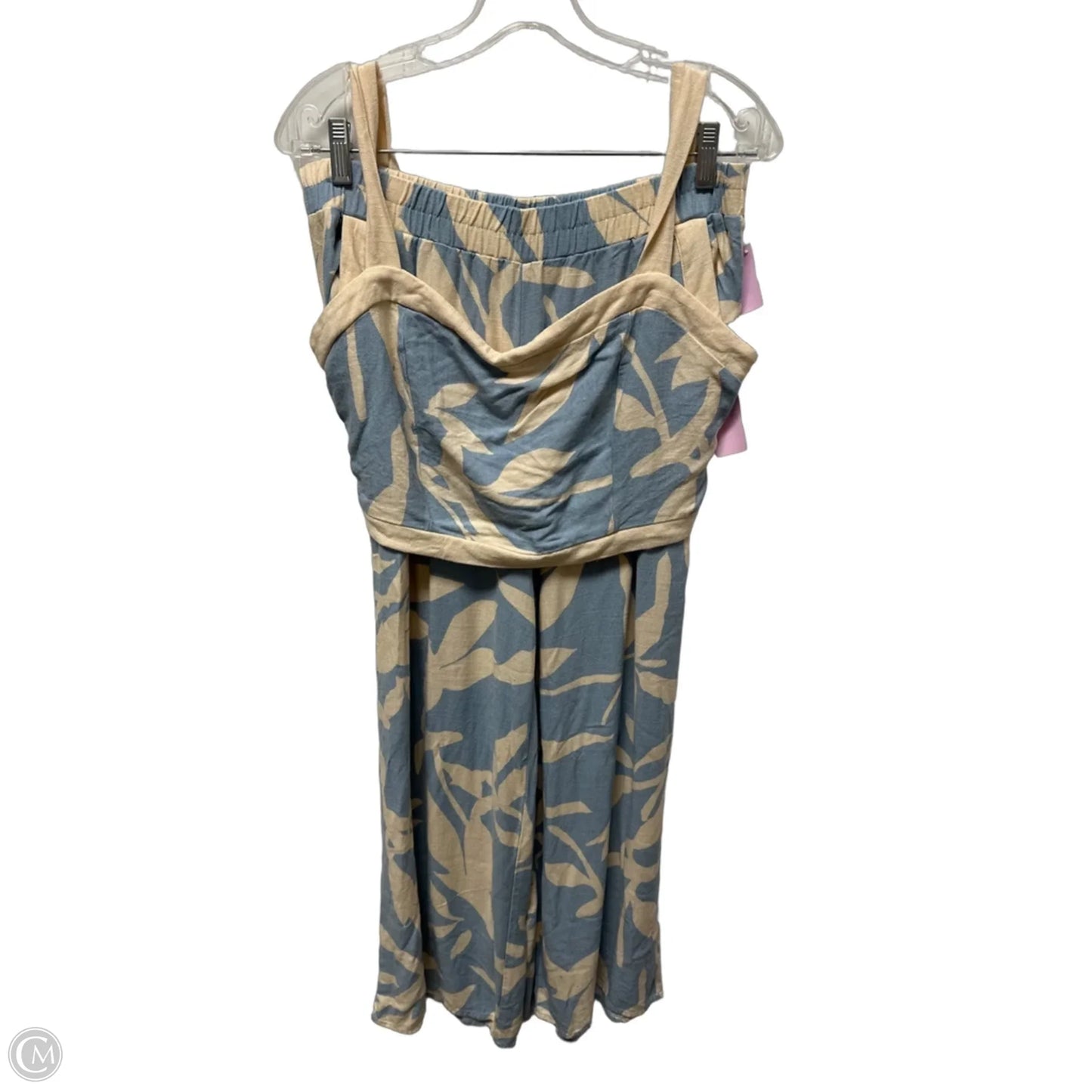 Pants Set 2pc By Sienna Sky In Blue & Cream, Size: Xl