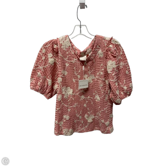 Top Short Sleeve By Zac And Rachel In Pink, Size: Sp