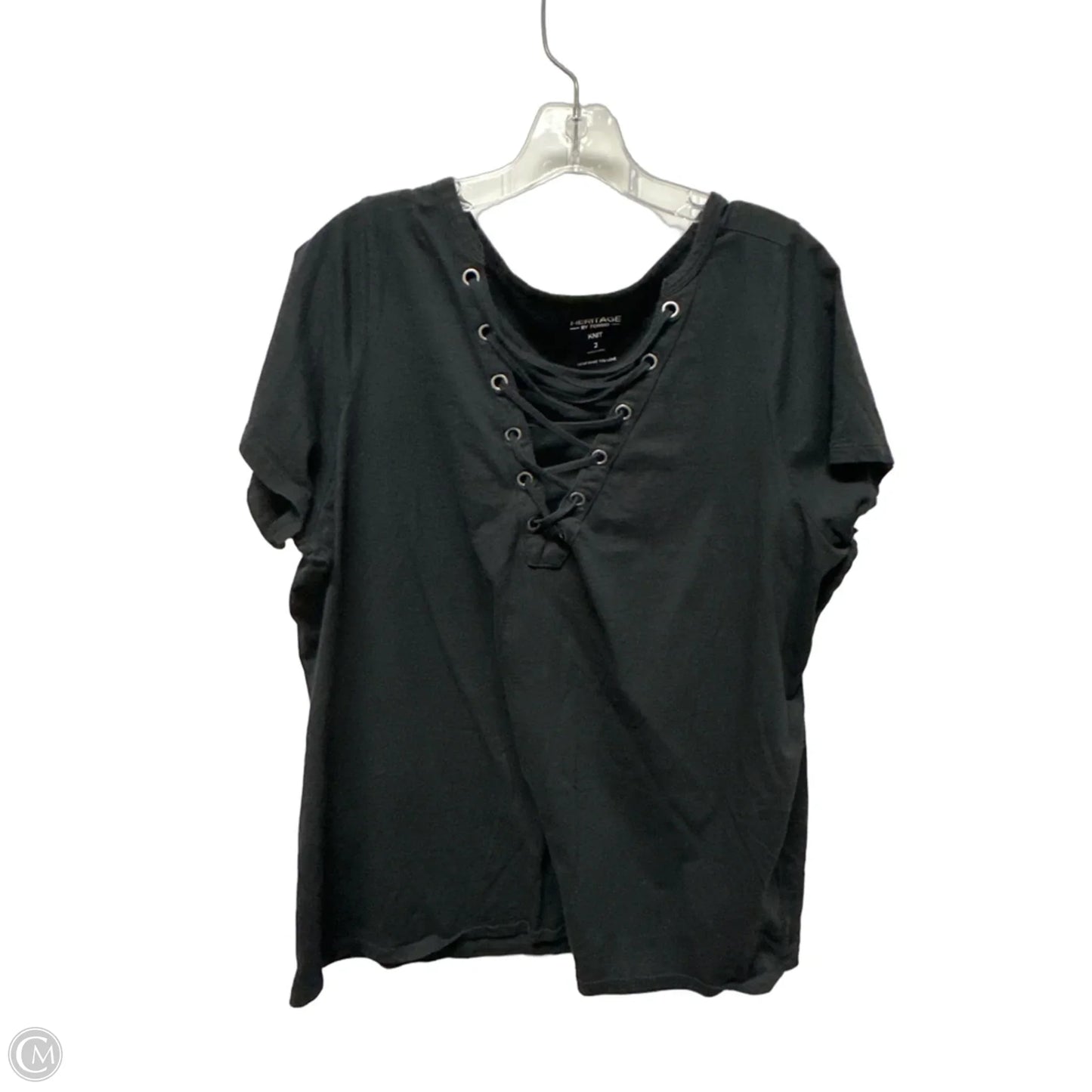 Top Short Sleeve Basic By Torrid In Black, Size: 2x