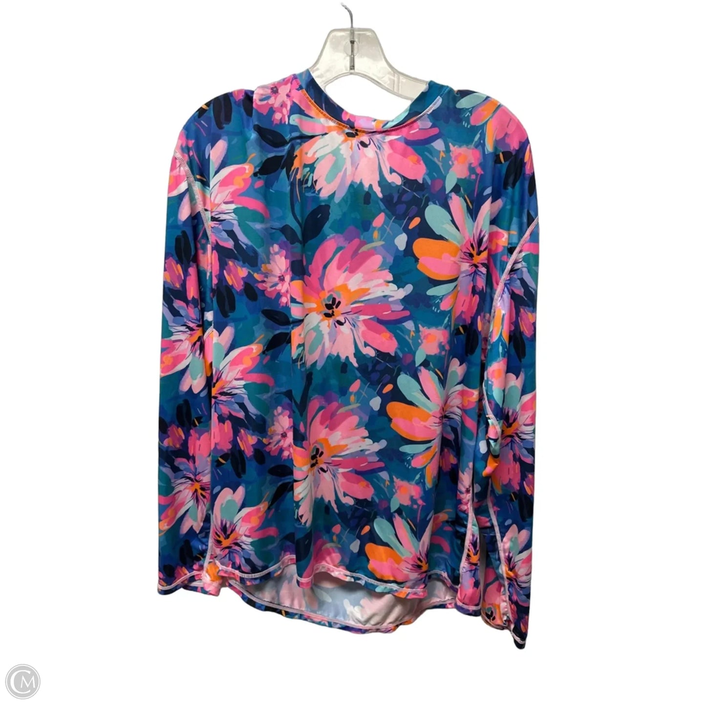 Athletic Top Long Sleeve Crewneck By Clothes Mentor In Floral Print, Size: 2x