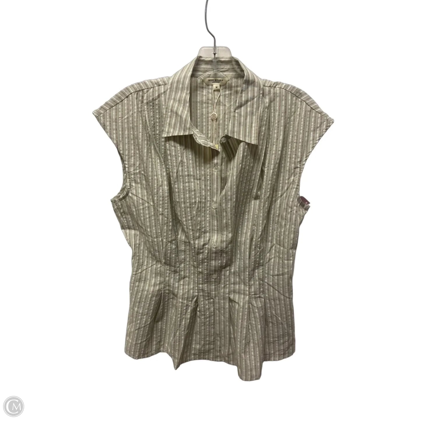 Top Sleeveless By Max Studio In Striped Pattern, Size: M
