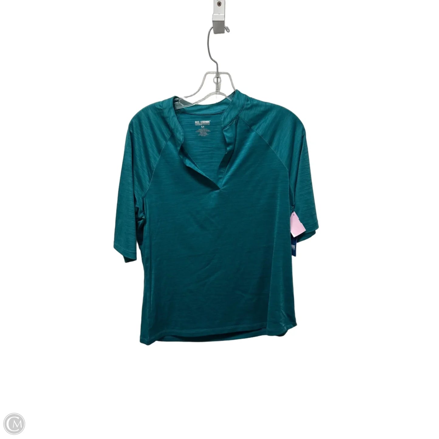 Athletic Top Short Sleeve By Reel Legends In Teal, Size: M