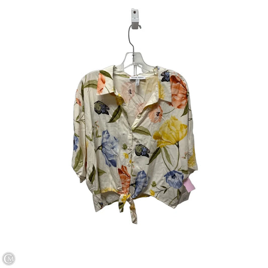 Top Short Sleeve By Ellen Tracy In Floral Print, Size: Xl